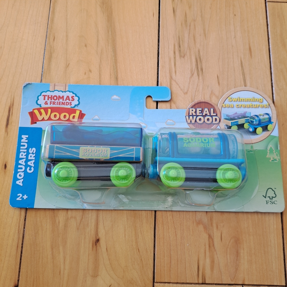 NEW! GGH18 AQUARIUM CARS! HTF! Thomas Train Wooden Railway Thomas & Friends WOOD